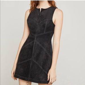 BCBGMAXAZRIA Faux-suede Black Dress